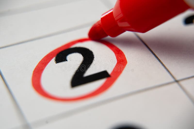 calendario com marcacao em uma segunda