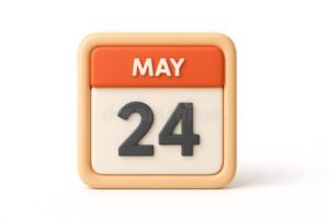 calendario de maio com destaque na data