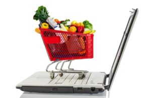 carrinho de compras com produtos e cnpj