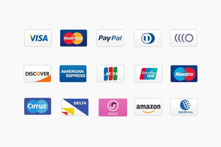 cartoes de credito com logotipos diferentes