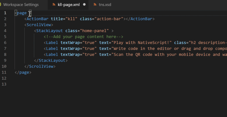 codigo xml e erro de validacao