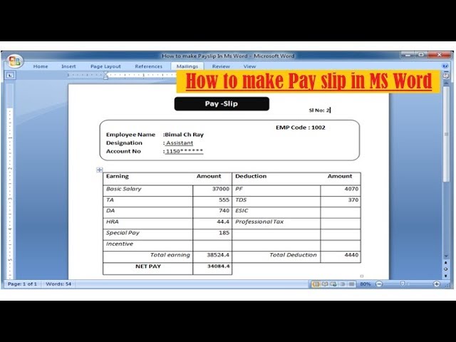 Como Criar uma Folha de Pagamento para Preencher no Word 6 Como Criar uma Folha de Pagamento para Preencher no Word