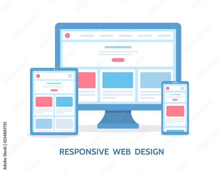 computador com design de site aberto