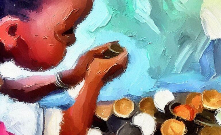 Como Ensinar Educação Financeira para Crianças e Adolescentes 6 criancas contando moedas coloridas felizes