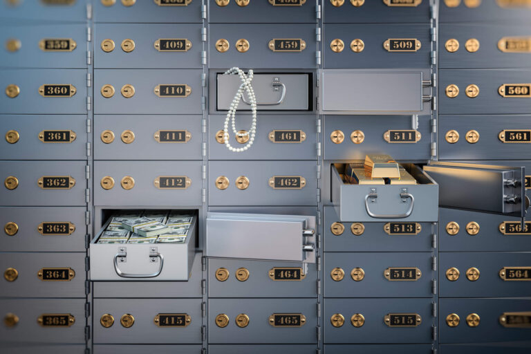 duas contas bancarias em um cofre