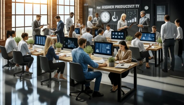 grupo de trabalhadores em ambiente de escritorio