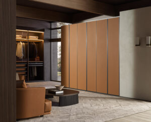 guarda roupa elegante em ambiente moderno