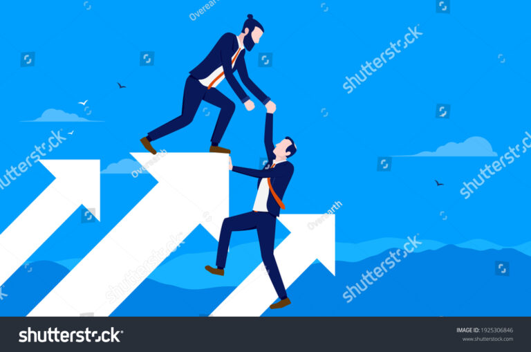 ilustracao de duas empresas em crescimento