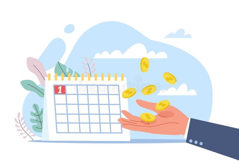 Afastada Pelo INSS Recebe Décimo Terceiro Entenda Seus Direitos! 1 maos segurando um calendario e moedas