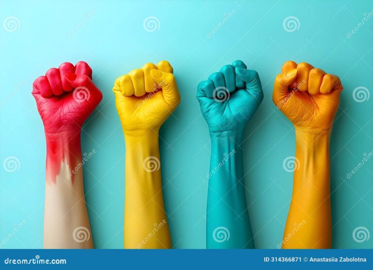 maos unidas em solidariedade e resistencia