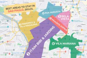 mapa de sao paulo com bairros destacados