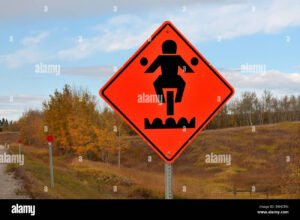 moto parada com sinal de alerta