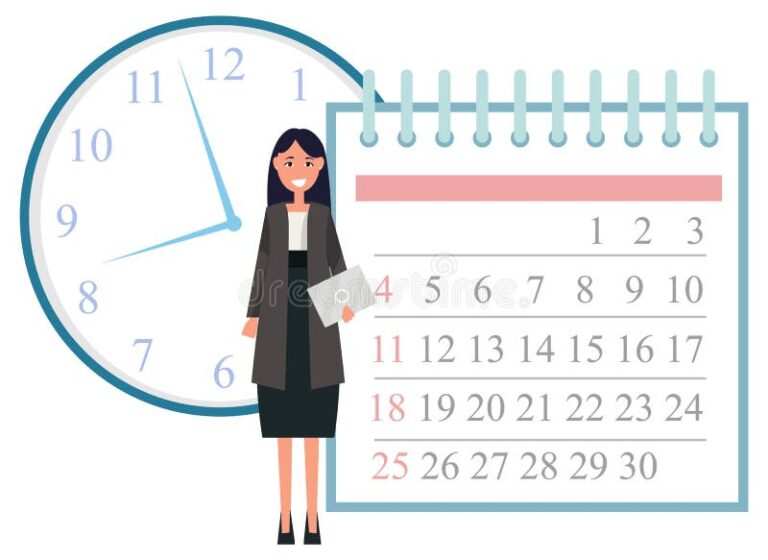 relogio com calendario e documentos