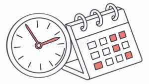 relogio com calendarios simbolizando tempo