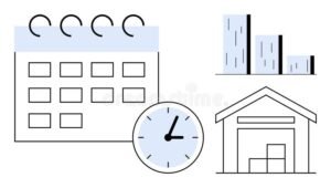relogio com dias marcados em destaque 1