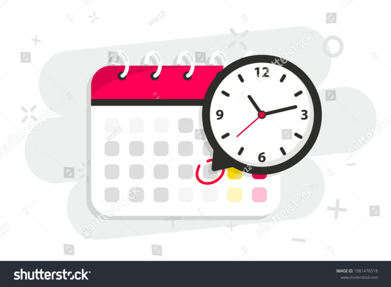 relogio com dias marcados no calendario