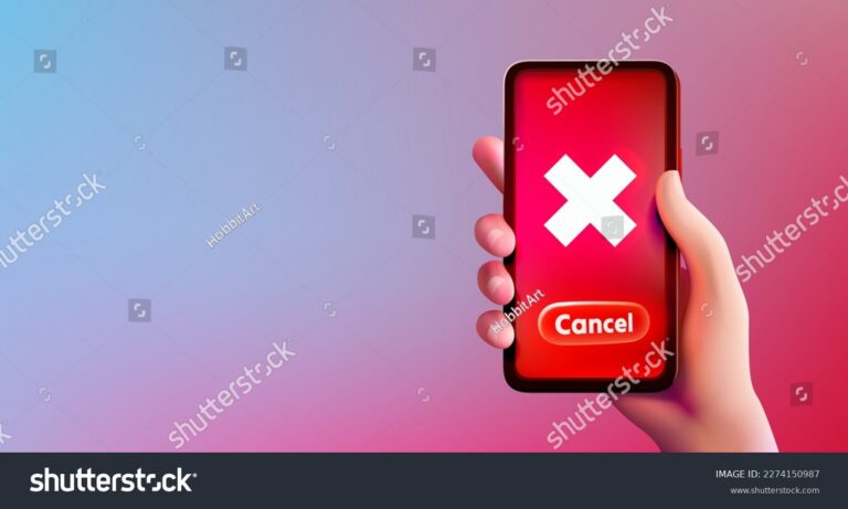 telefone com simbolo de cancelamento