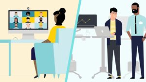 trabalhador em dilema no escritorio