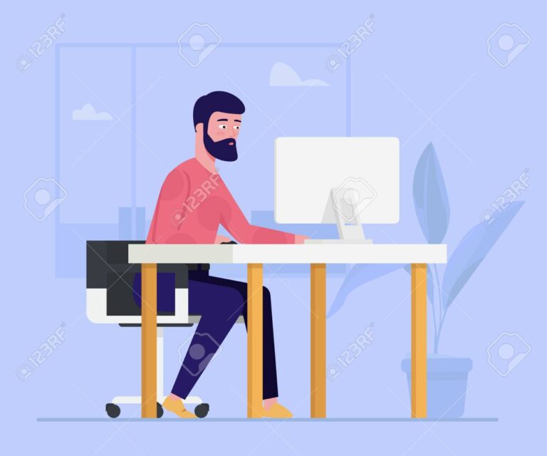 um empreendedor animado trabalhando em seu negocio