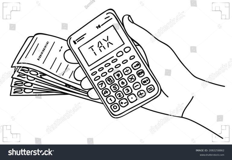 uma calculadora com notas fiscais ao fundo