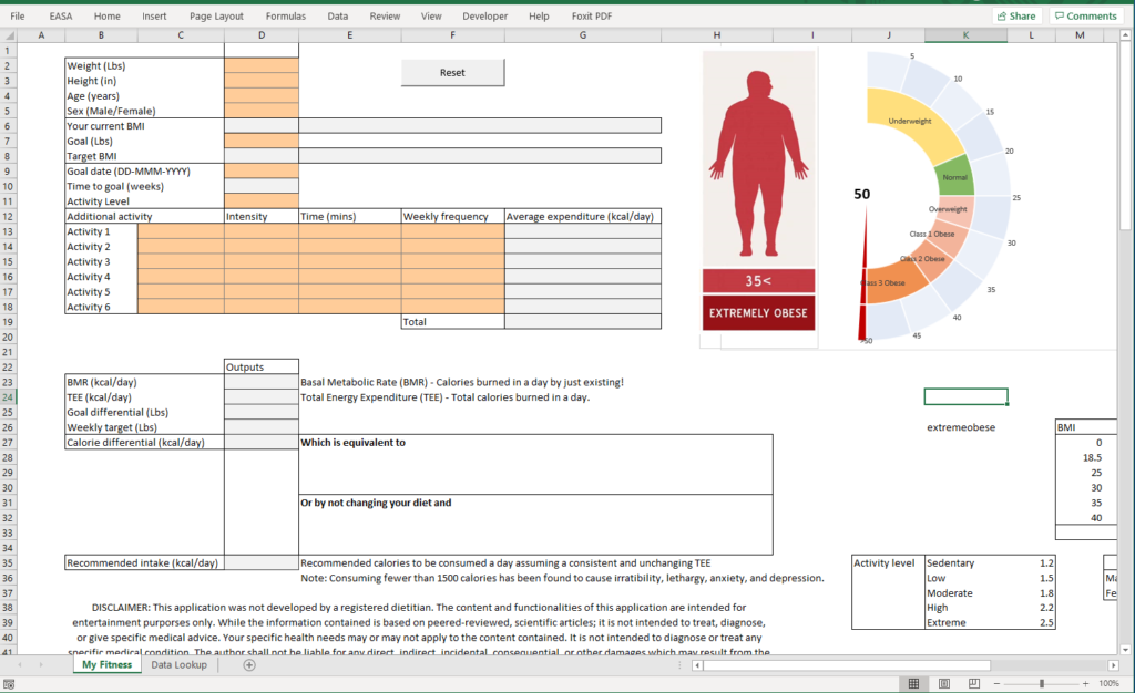 uma calculadora com planilhas do excel