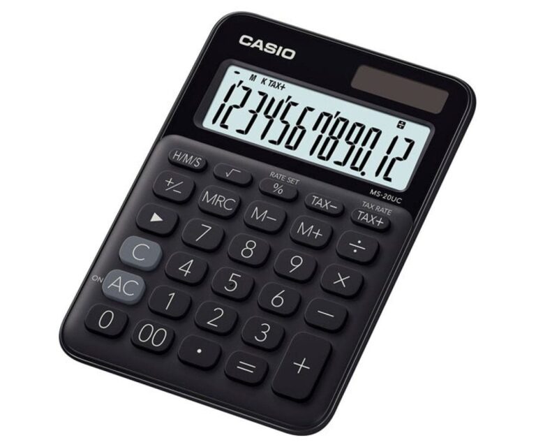 uma calculadora com porcentagens visiveis